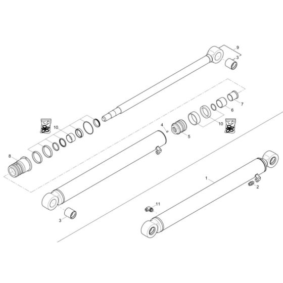 Dipper Arm Cylinder Assembly