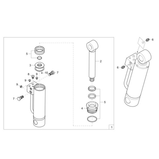 Tilt Ram Assembly for Wacker 38Z3