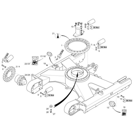 Undercarriage Assembly for Wacker 38Z3