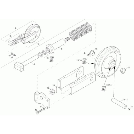Track Tensioner for Wacker 38Z3