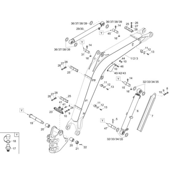 Lift Arm Assembly for Wacker 38Z3