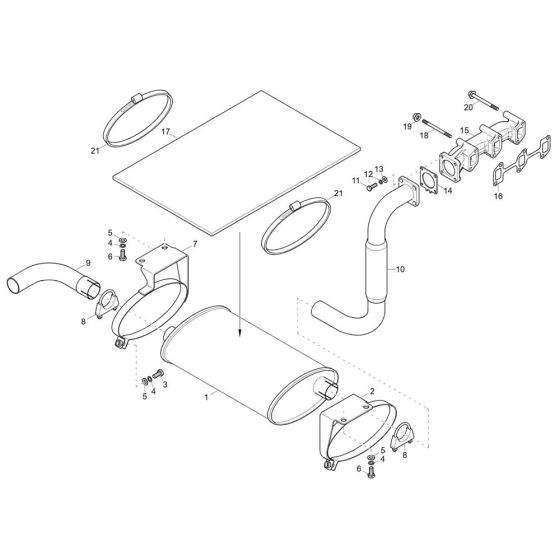 Exhaust Assembly for Wacker 38Z3