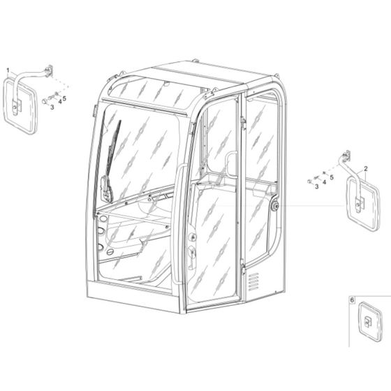 Mirror Assembly for Wacker 38Z3