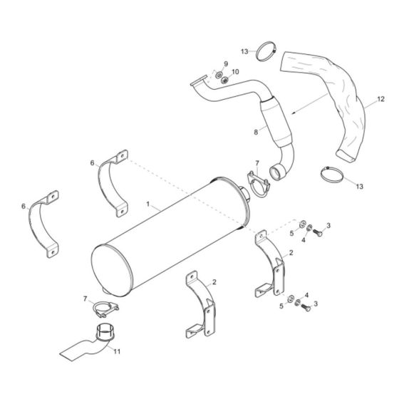 Exhaust Assembly for Wacker 5001
