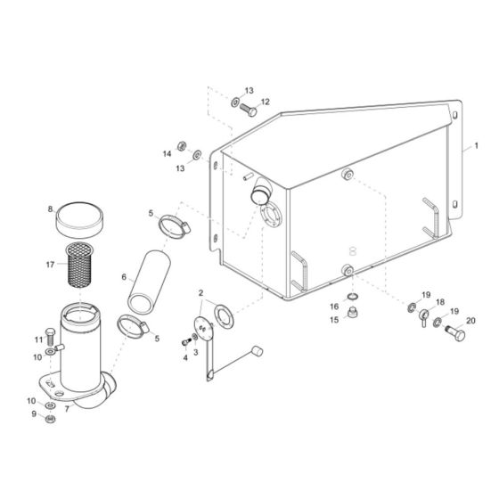 Fuel Tank Assembly for Wacker