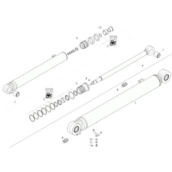 Dipper Arm Cylinder Assembly