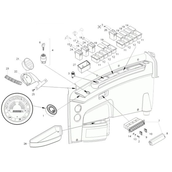 Instrument Panel for Wacker 50Z3