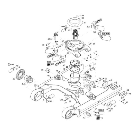 Track Laying Gear for Wacker 50Z3