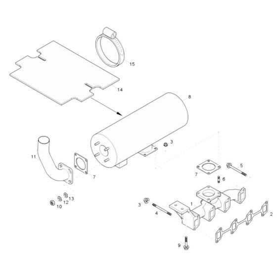 Exhaust Assembly for Wacker 50Z3