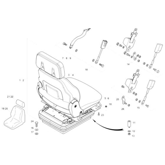 Seat Assembly for Wacker 50Z3