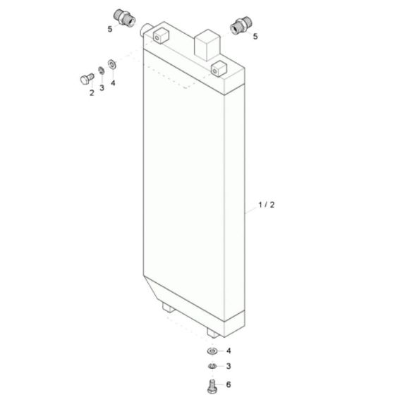 Oil Cooler Assembly for Wacker 50Z3