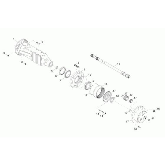 Axle Case & Wheel Hub Assembly
