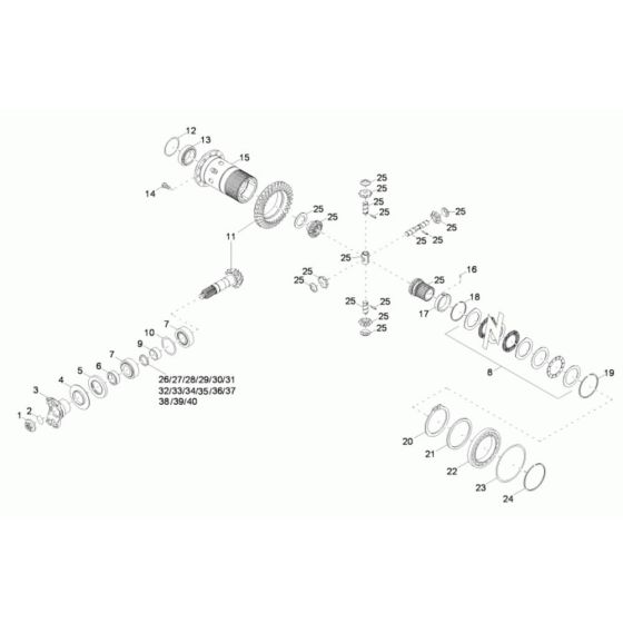 Differential Axle for Neuson 6001