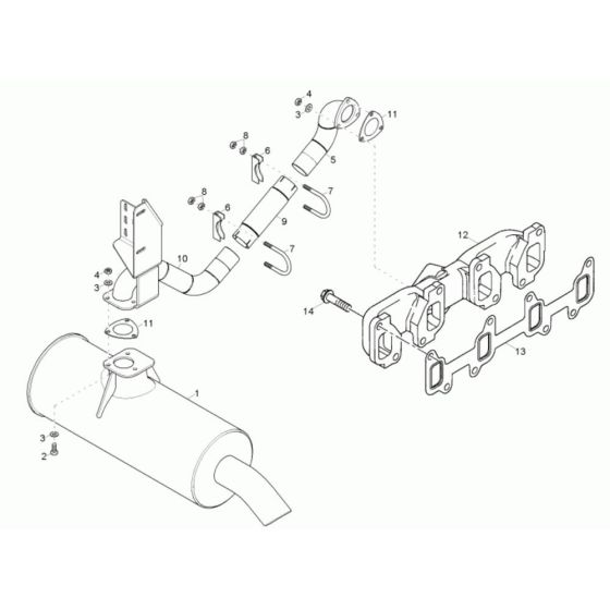 Exhaust Assembly for Neuson 6001