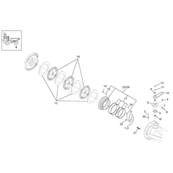 Brake Assembly for Wacker 6001