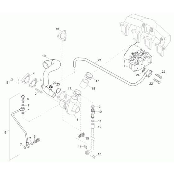 Turbocharger for Wacker 6001