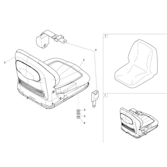 Seat Assembly for Wacker 6001