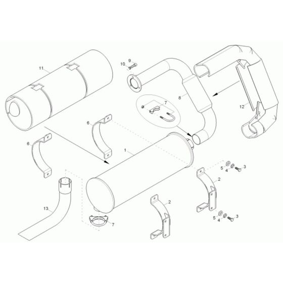 Exhaust Assembly for Wacker 6001