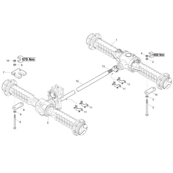 Axle Assembly for Wacker 6001