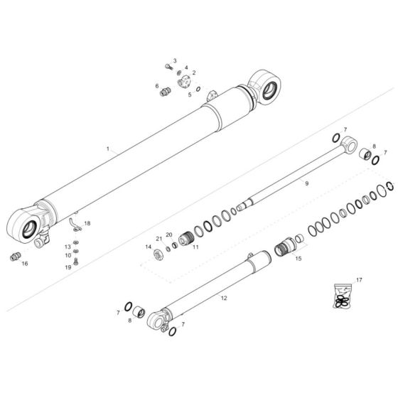 Dipper Arm Cylinder Assembly
