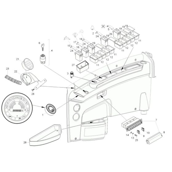 Instrument Panel for Wacker 75Z3