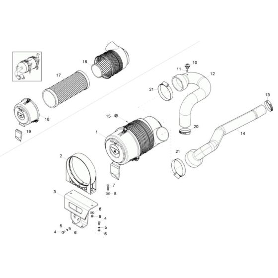 Air Cleaner Assembly for Wacker 75Z3