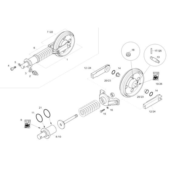 Track Tensioner for Wacker 75Z3