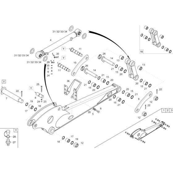 Dipperstick Assembly for Wacker 75Z3