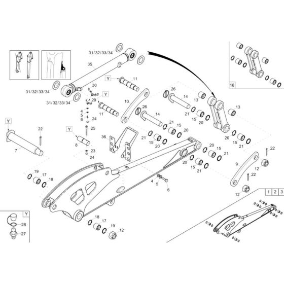 Dipperstick Assembly for Wacker 75Z3