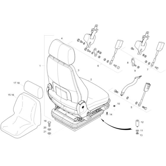 Seat Assembly for Wacker 75Z3