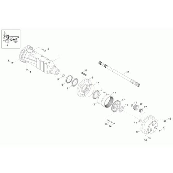 Axle Case & Wheel Hub Assembly