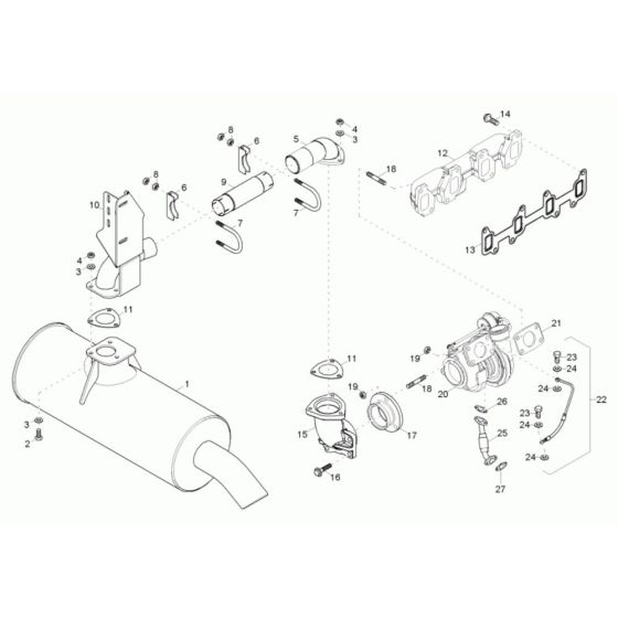 Exhaust Assembly for Neuson 9001