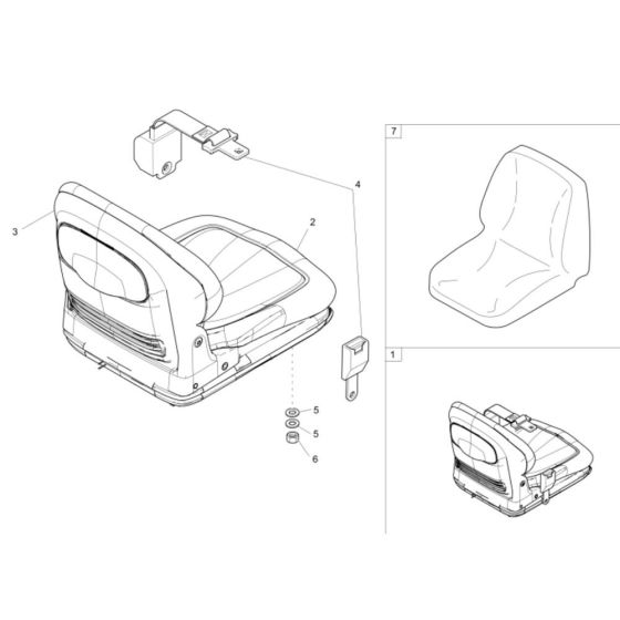 Seat Assembly for Neuson 9001