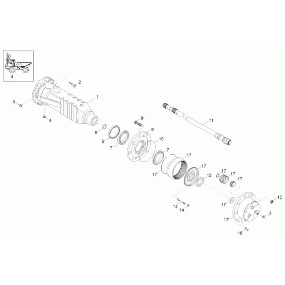 Axle Case & Wheel Hub Assembly