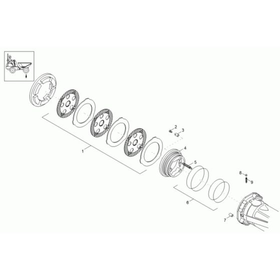 Brake Assembly for Wacker 9001