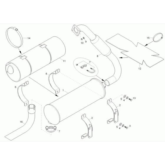Exhaust Assembly for Wacker 9001