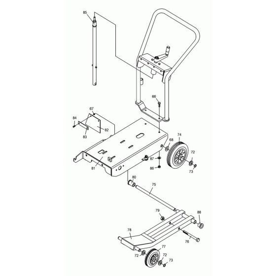 Wheel Assembly for Wacker BFS 100