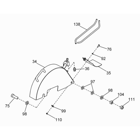 Saw Guard Assembly for Wacker