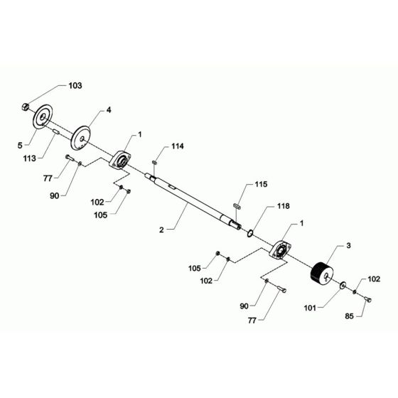 Shaft Assembly for Wacker BFS 130