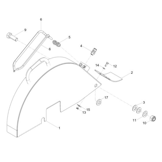 Saw Guard Assembly for Wacker