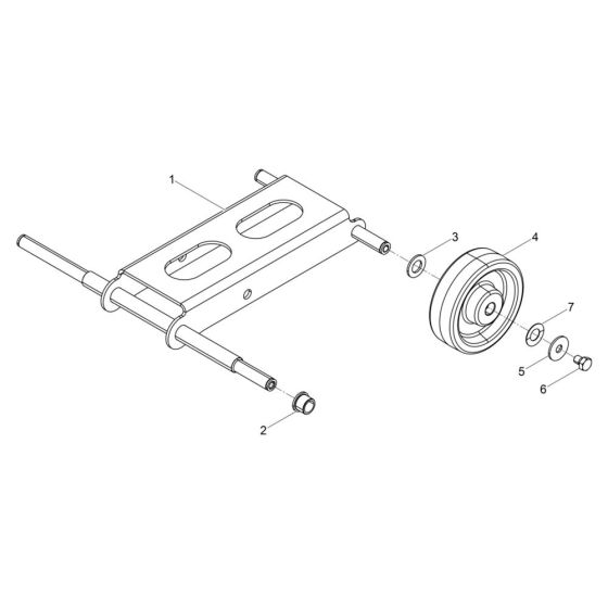 Wheel Assembly for Wacker BFS 1345