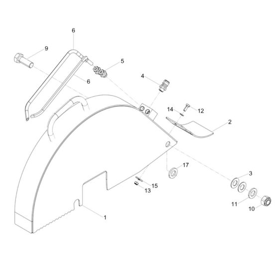 Saw Guard for Wacker BFS 1350