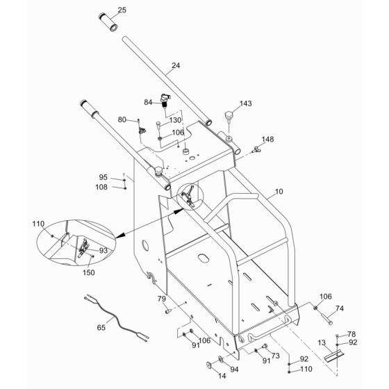 Frame Assembly for Wacker BFS 16