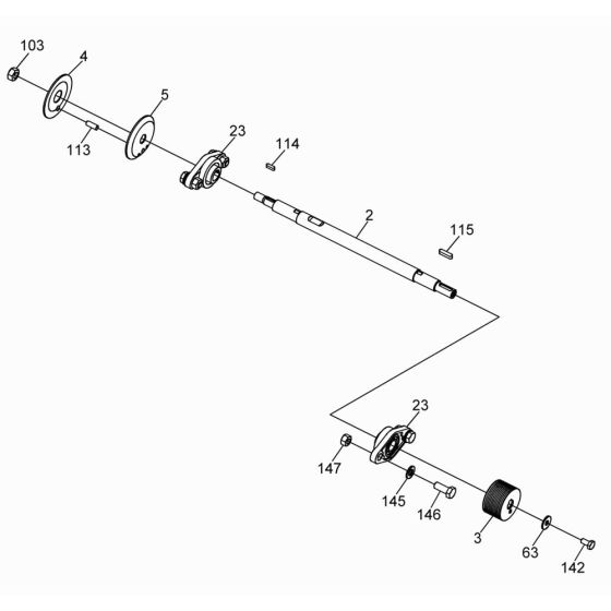 Shaft Assembly for Wacker BFS 20