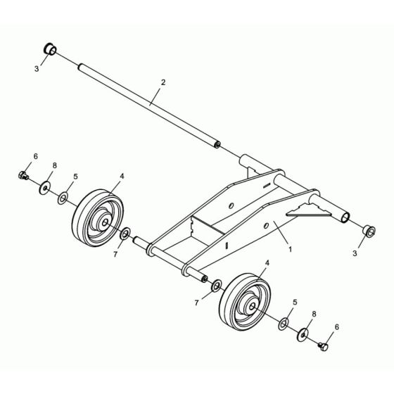 Wheel Assembly for Wacker BFS 914