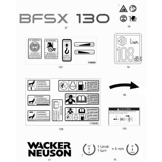 Decals for Wacker BFSX 130
