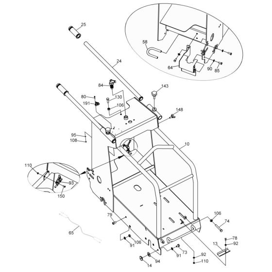 Frame Assembly for Wacker BFSX 18