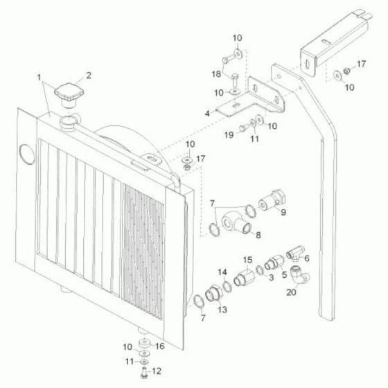 Combi Cooler for Wacker DT08