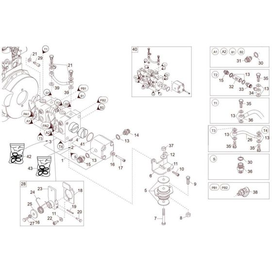 Gear Pump Assembly for Wacker DT08