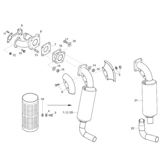 Exhaust Assembly for DT12